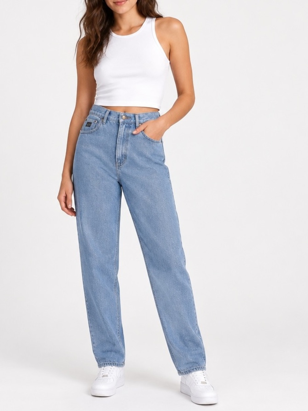 Lee Cooper | Vintage denim high rise straight jeans light wash size 24 w…